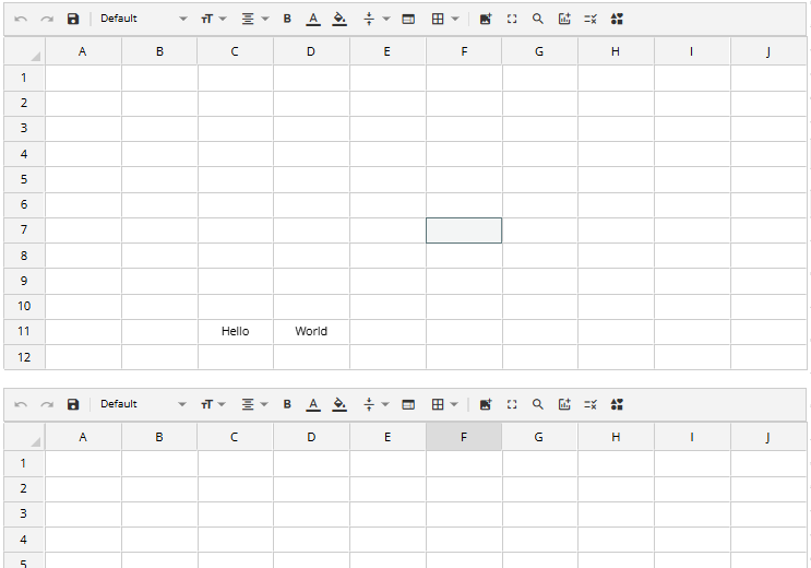 collaboration with Jspreadsheet