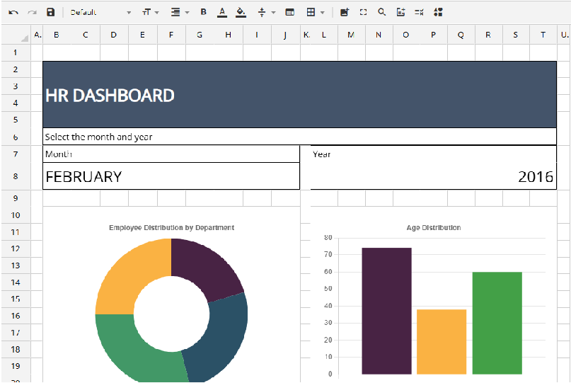HR Dashboard with Jspreadsheet